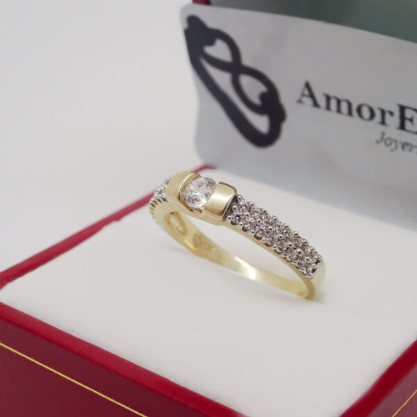 Amor Eterno - Solitario Hermoso / France / Oro 14k Solido - Imagen 6