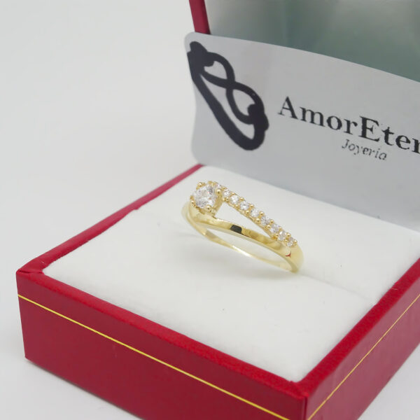 Amor Eterno - Anillo Drop / Oro 10k Sólido - Imagen 6