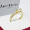 Amor Eterno - Anillo Kristal / Oro 14k Solido - Imagen 4