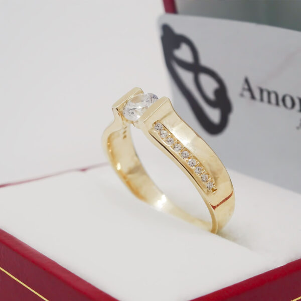 Amor Eterno - Anillo Gemini / Oro Sólido 10k - Imagen 6