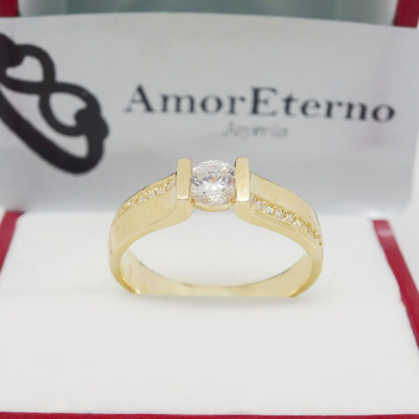 Amor Eterno - Anillo Gemini / Oro Sólido 10k - Imagen 5