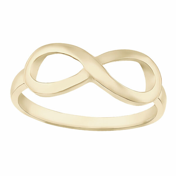 Amor Eterno - Anillo Infinito Fabricado Gde / Oro 10k Solido