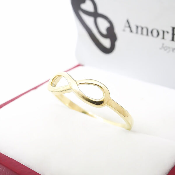 Amor Eterno - Anillo Infinito Chico / Oro 10k Sólido - Imagen 6