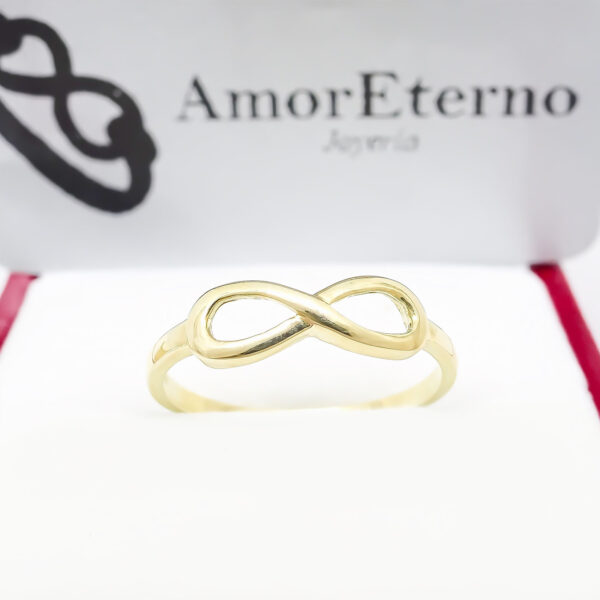 Amor Eterno - Anillo Infinito Chico / Oro 10k Sólido - Imagen 5