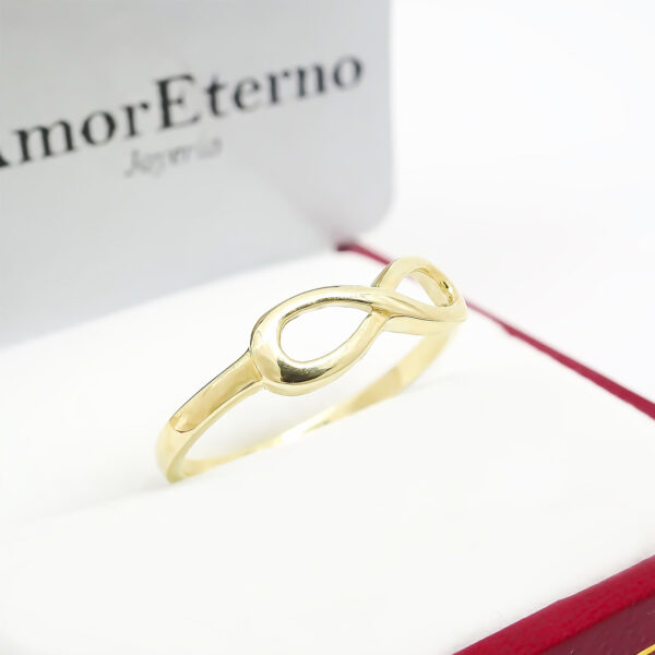 Amor Eterno - Anillo Infinito Chico / Oro 10k Sólido - Imagen 4