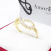 Amor Eterno - Anillo Infinito Con Diamantes / Oro Sólido 10k - Imagen 6
