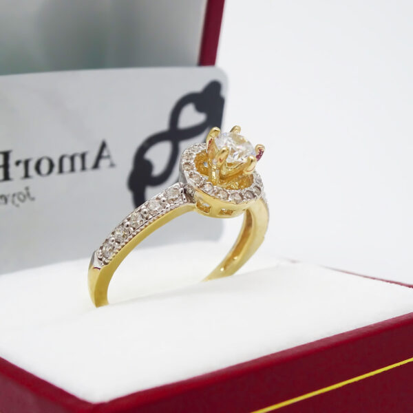 Amor Eterno - Anillo Corona - Beatriz - Oro Solido 14k - Imagen 5