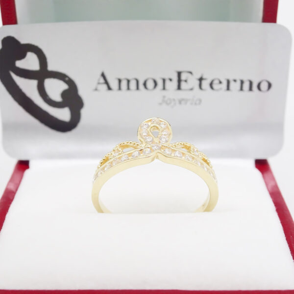 Amor Eterno - Anillo Corona Anne / Oro Sólido 14k - Imagen 6