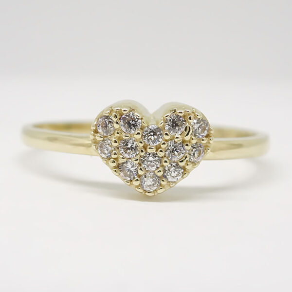 Amor Eterno - Anillo Corazón Bombón / Oro Sólido 14k - Imagen 3