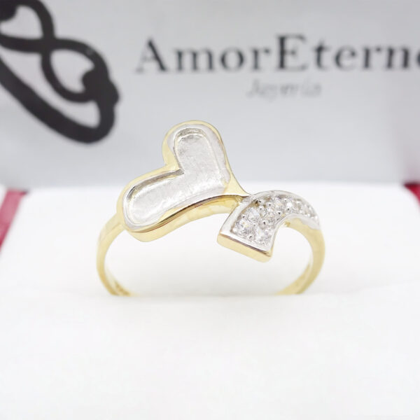 Amor Eterno - Anillo Corazón Ribbon / Oro Sólido 10k - Imagen 5