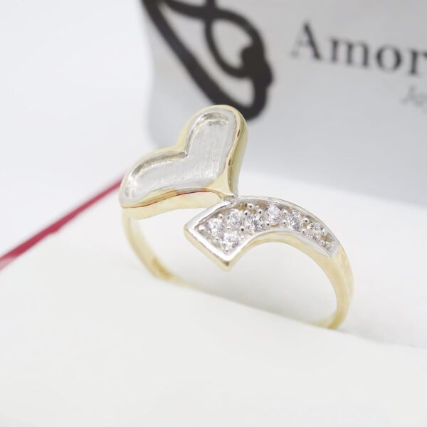 Amor Eterno - Anillo Corazón Ribbon / Oro Sólido 10k - Imagen 6