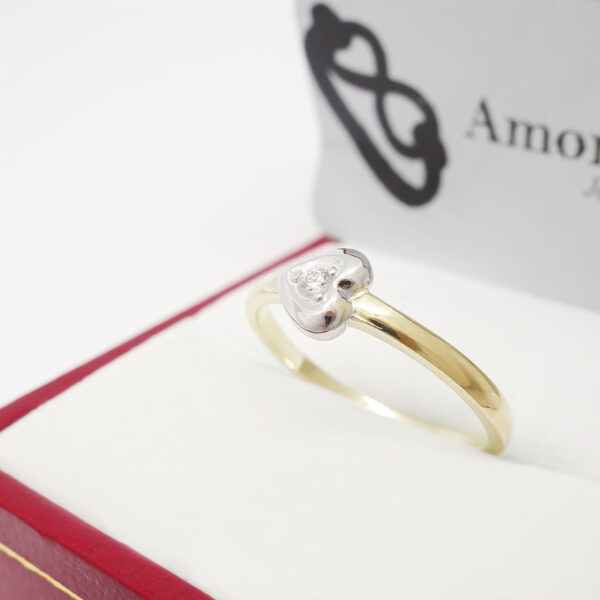 Amor Eterno - Anillo Corazón / Oro Sólido 14k - Imagen 6