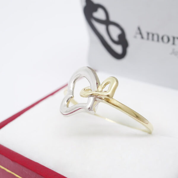 Amor Eterno - Anillo Corazones Unidos / Oro 10k Sólido - Imagen 6