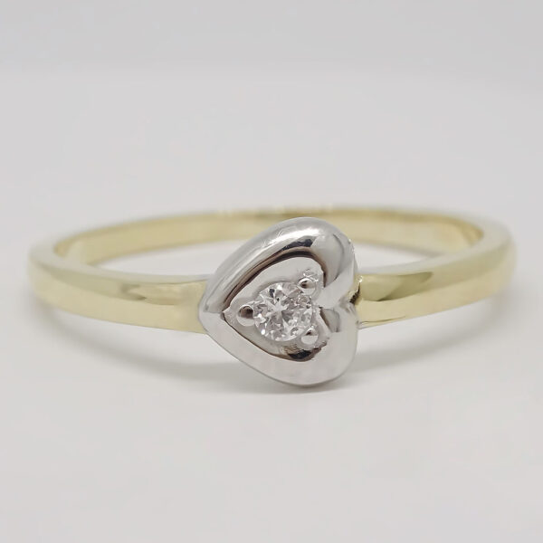 Amor Eterno - Anillo Corazón / Oro Sólido 14k - Imagen 3