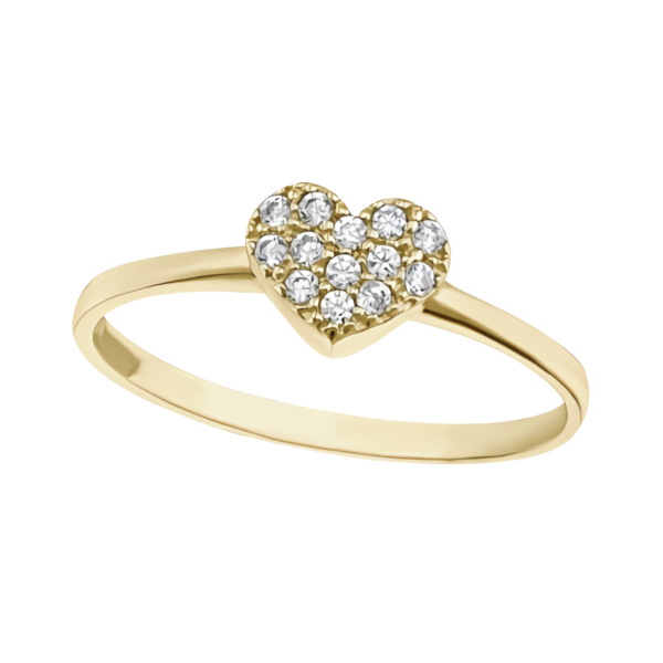 Amor Eterno - Anillo Corazón Bombón / Oro Sólido 14k