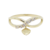 Amor Eterno - Anillo Corazón Colgante / Oro Sólido 14K
