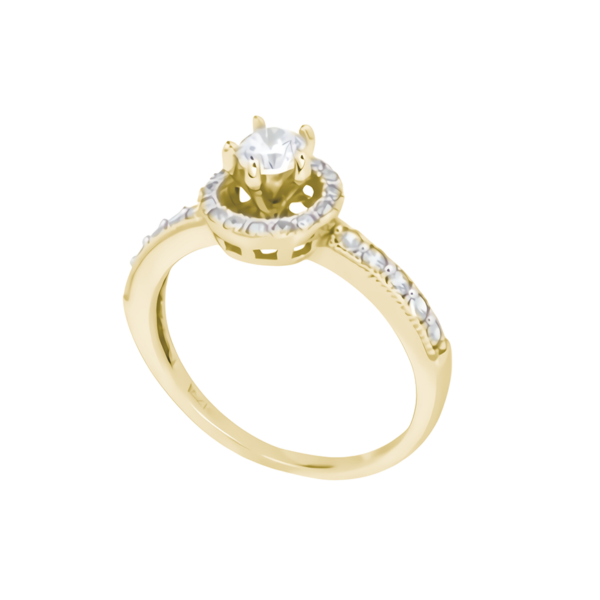 Amor Eterno - Anillo Corona - Beatriz - Oro Solido 14k