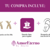 Amor Eterno - Broqueles Par Elegance X Aretes / Oro 10k - Imagen 9
