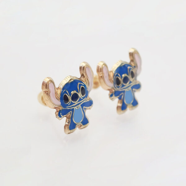 Amor Eterno - Broqueles Stich / Aretes Oro 10k - Imagen 5