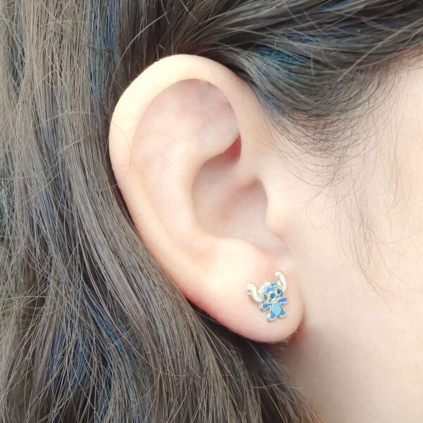 Amor Eterno - Broqueles Stich / Aretes Oro 10k - Imagen 8