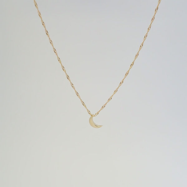 Amor Eterno - Dije Luna Basic / Oro Sólido 10k - Imagen 4