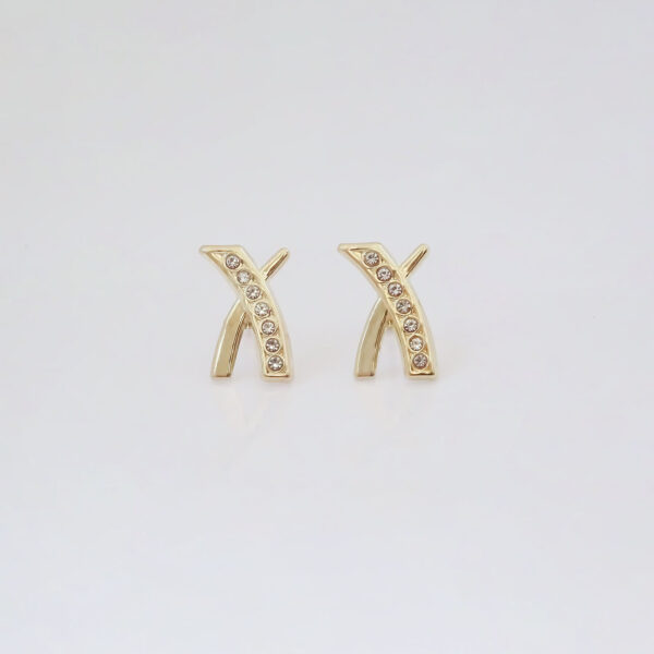 Amor Eterno - Broqueles Par Elegance X Aretes / Oro 10k - Imagen 4