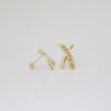 Amor Eterno - Broqueles Par Elegance X Aretes / Oro 10k - Imagen 6