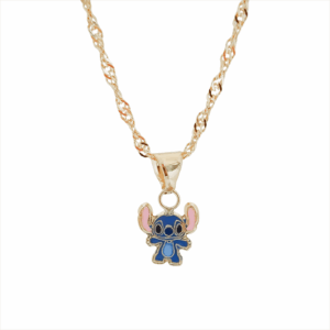 Amor Eterno - Dije Stich / Oro Sólido 10k + Cadena De Regalo