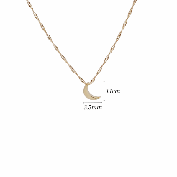 Amor Eterno - Dije Luna Basic / Oro Sólido 10k - Imagen 2