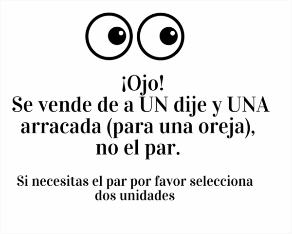 Amor Eterno  - Dije Con Arracada / Corazón Relleno / Oro 10k - Imagen 3