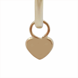 Amor Eterno  - Dije Con Arracada / Corazón Relleno / Oro 10k