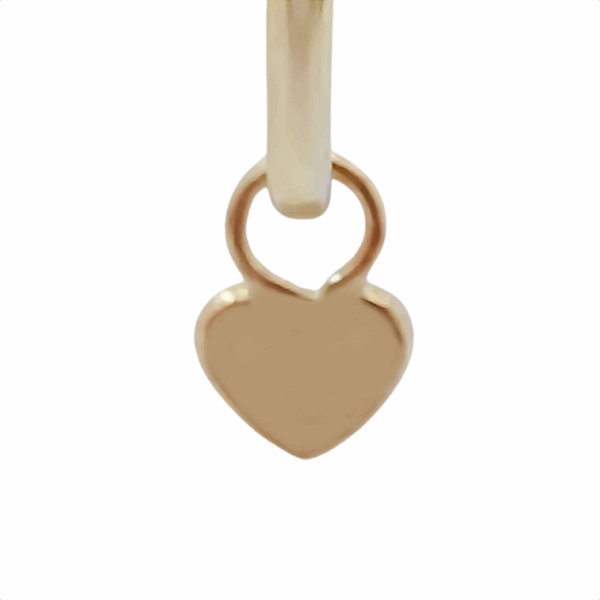 Amor Eterno  - Dije Con Arracada / Corazón Relleno / Oro 10k