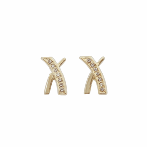 Amor Eterno - Broqueles Par Elegance X Aretes / Oro 10k
