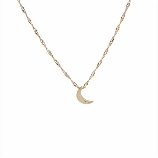 Amor Eterno - Dije Luna Basic / Oro Sólido 10k