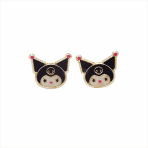 Amor Eterno - Broqueles / Kuromi Carita / Aretes Oro 10k
