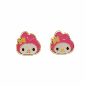 Amor Eterno - Broqueles / My Melody Carita / Aretes Oro 10k