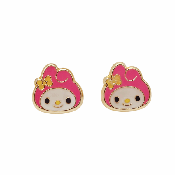 Amor Eterno - Broqueles / My Melody Carita / Aretes Oro 10k